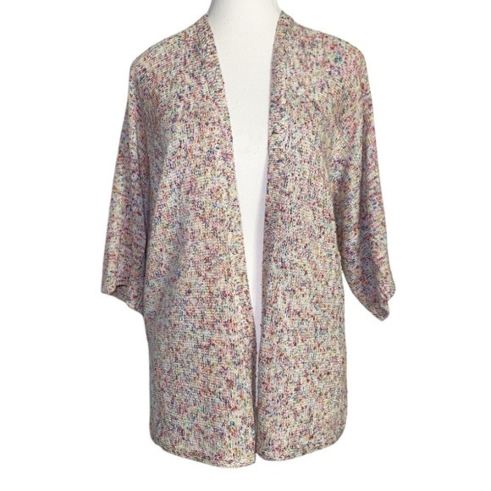 89th + Madison Colorful Knit Women's Open Front Cardigan